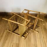 Pair of rattan bedside tables
