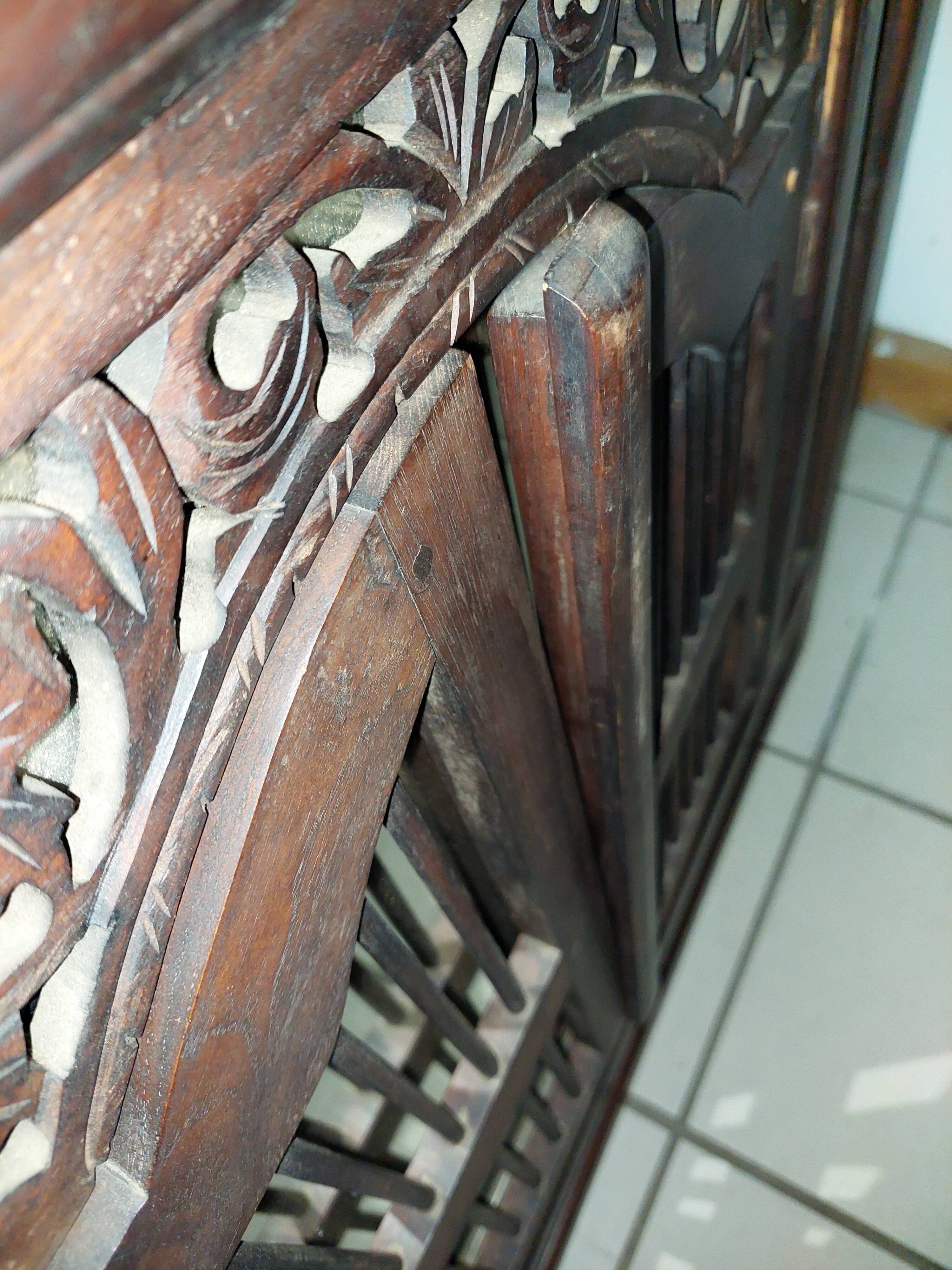 Mirror with shutters carved Indonesian