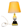 Lampe œuf d’autruche vintage travertin laiton années 70 style Maison Charles