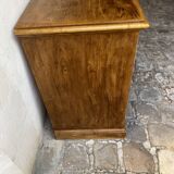 Solid natural pine chest of drawers with 5 drawers