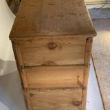 vintage solid pine chest of drawers