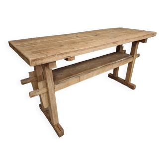 Old workbench side table bathroom furniture oak/beech 60x160cm
