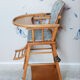 Chaise haute en bois pour enfant