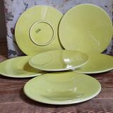 Six vintage Czech ceramic dessert plates