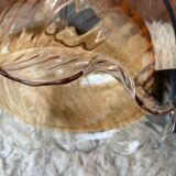 Tulip suspension in vintage amber glass