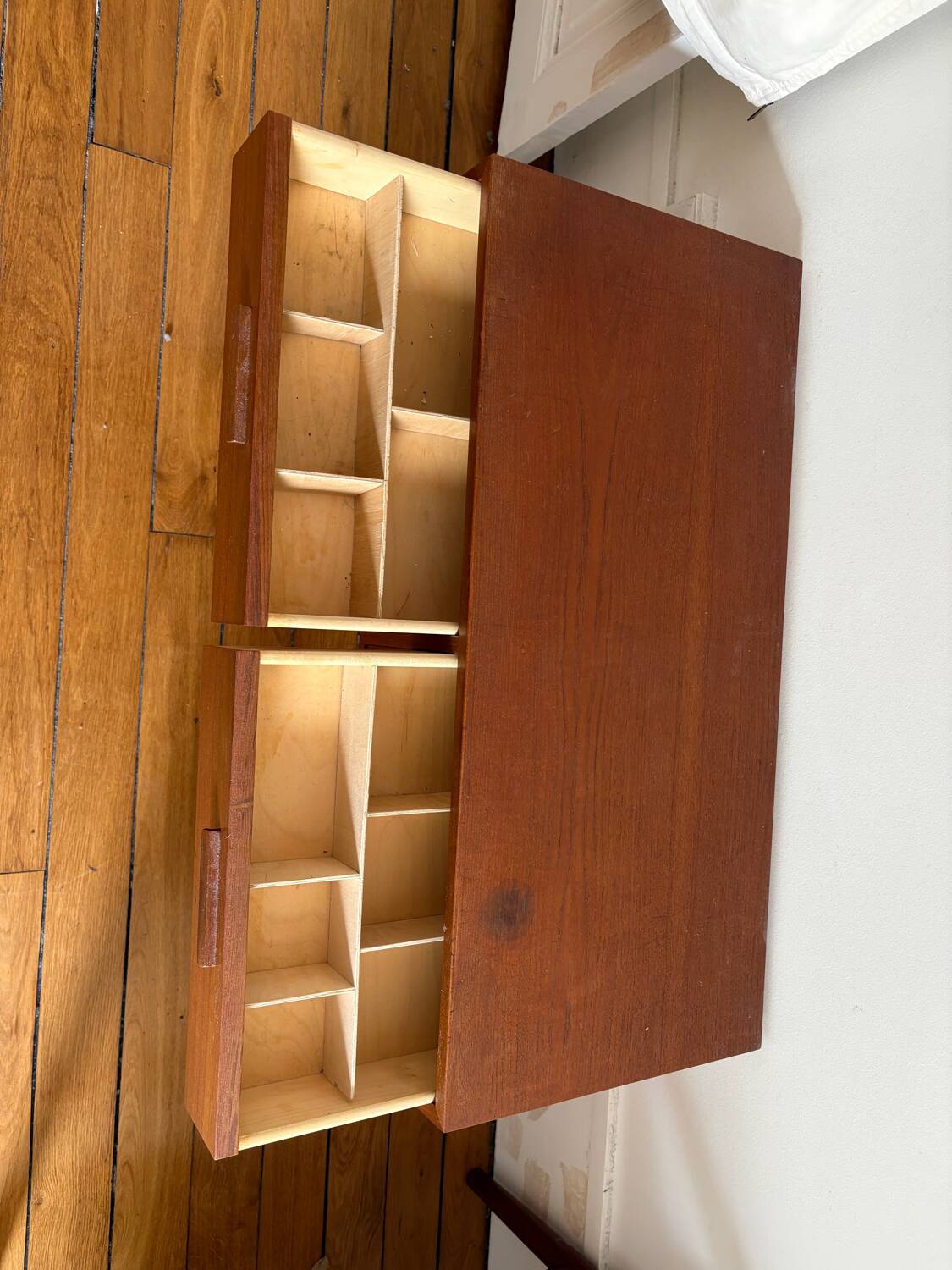 Small Scandinavian wooden chest of drawers