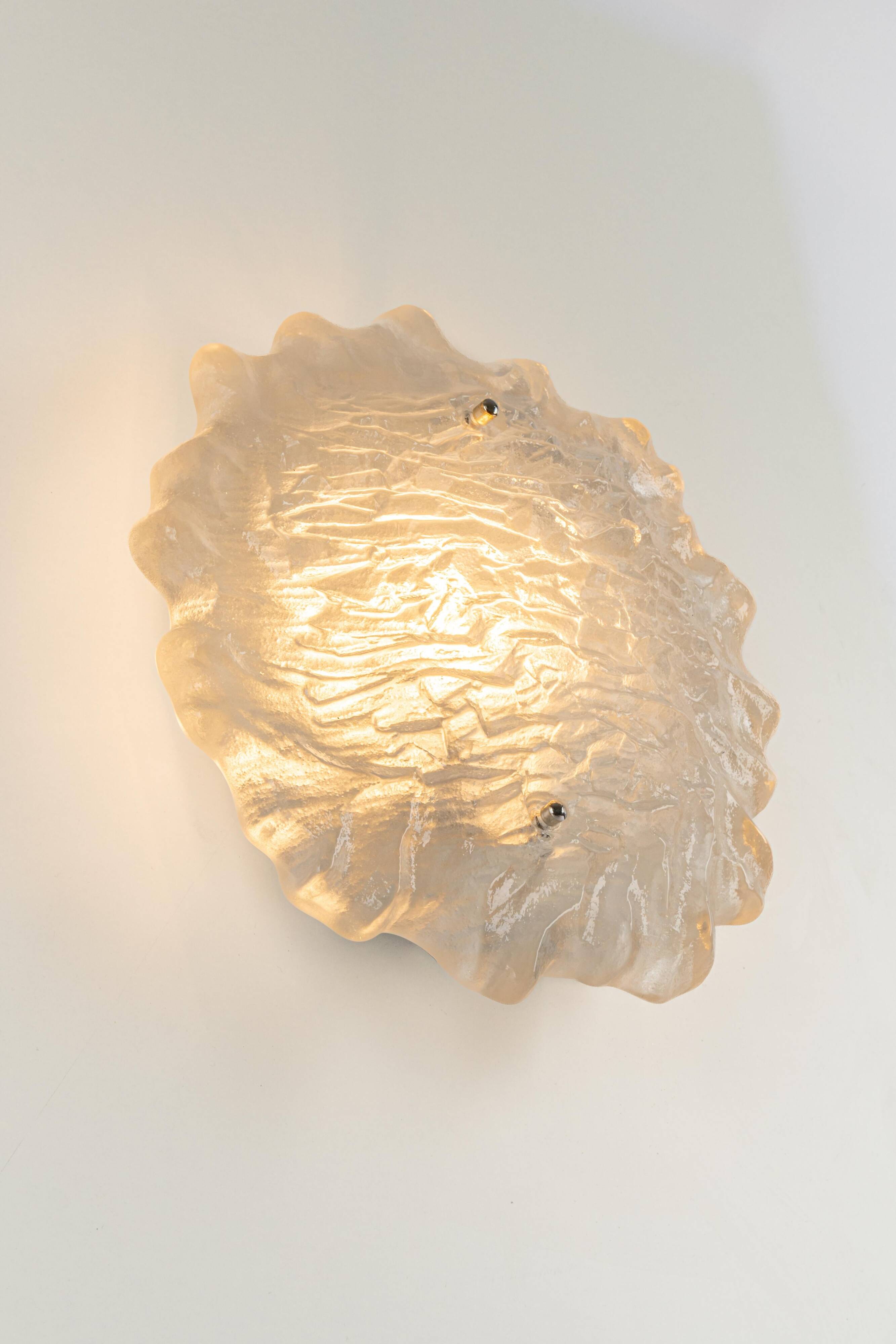 Exclusive Murano glass Sputnik wall sconces by Peill & Putzler, Germany.