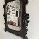 Napoleon III mirror in carved blackened wood, 19th century