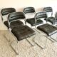 Lot of 6 chairs cantilever 70s