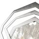 Pair of brushed metal and rock crystal wall lights. Contemporary.