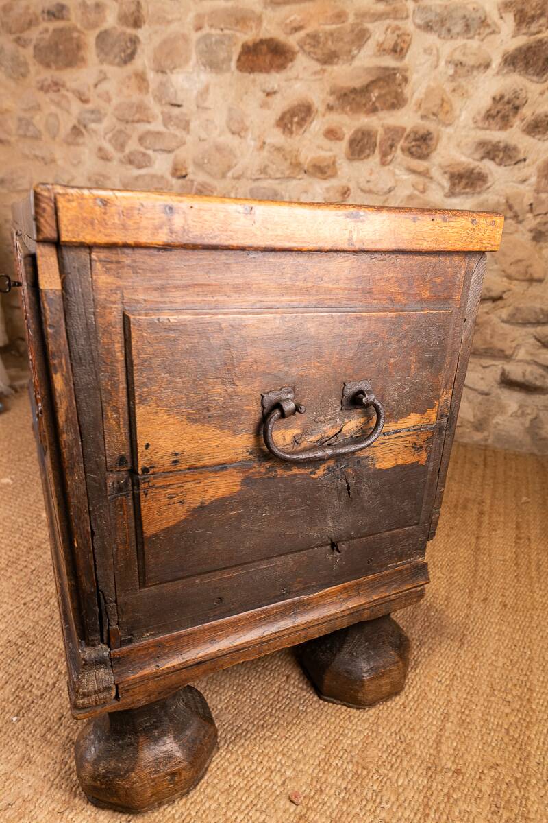 Antique Carved Solid Oak Chest – 2nd Half of the 18th Century