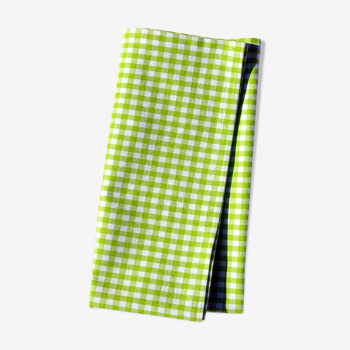 Serviette en vert & blanc motif gingham