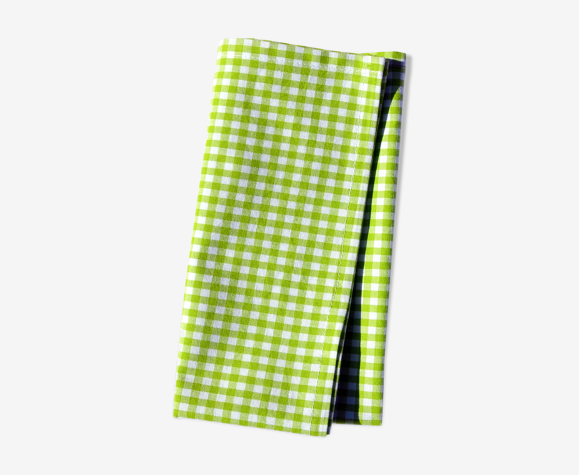 Serviette en vert & blanc motif gingham