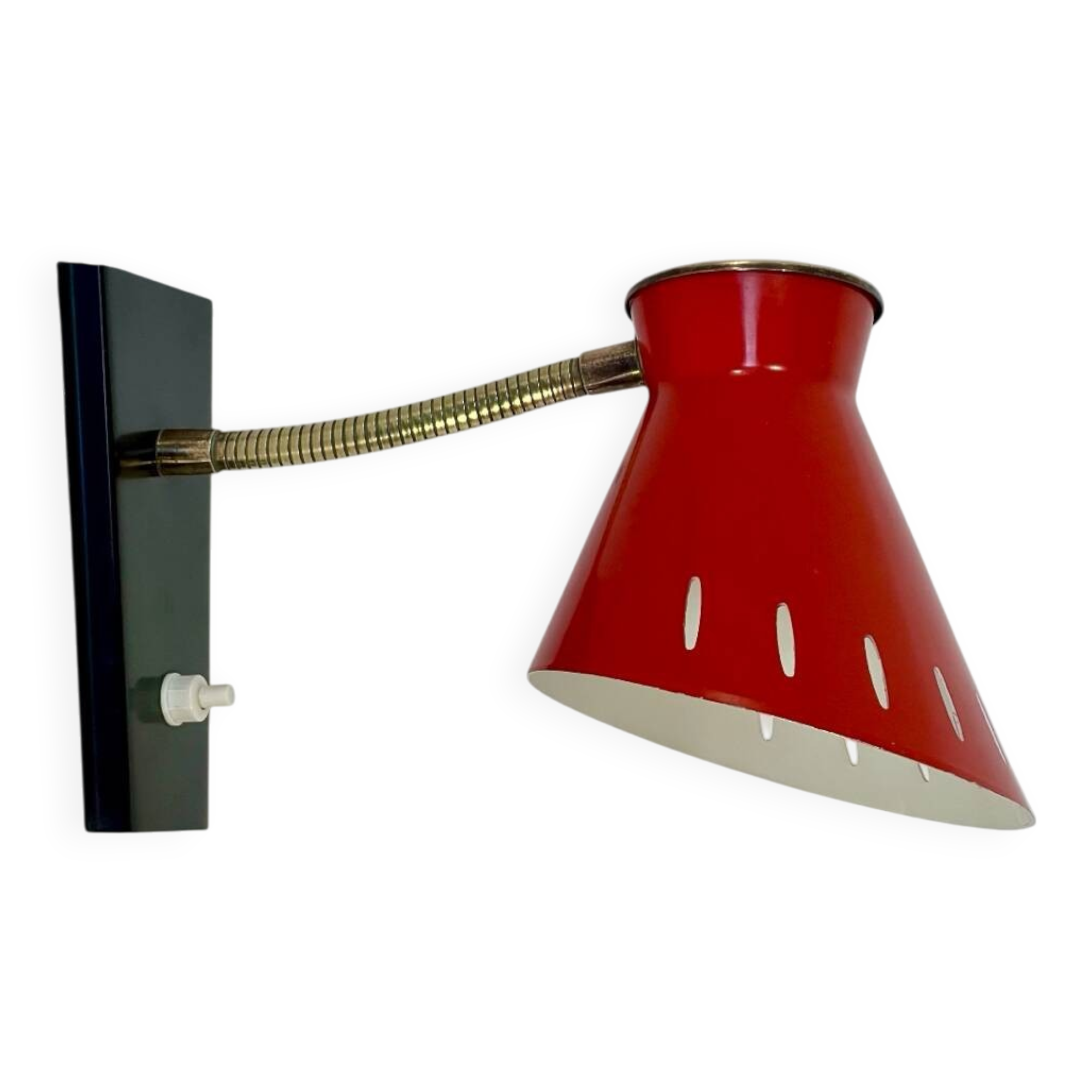 Vintage diabolo wall sconce in the style of René Mathieu