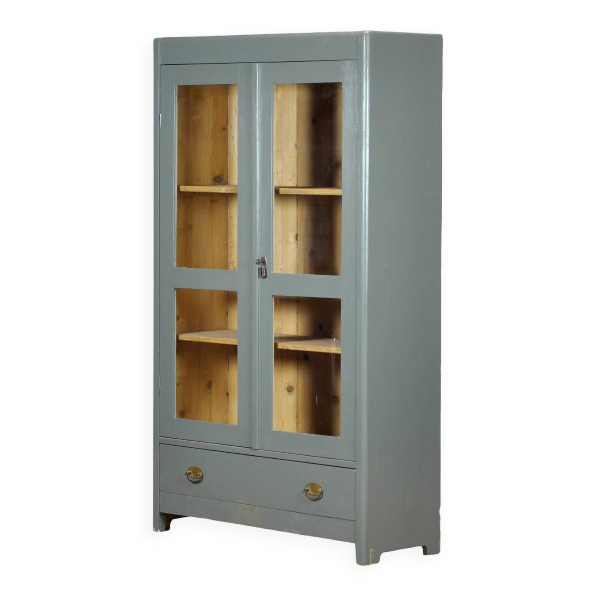 Pine display cabinet, 1930's