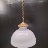 Large opaline pendant light