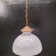 Large opaline pendant light