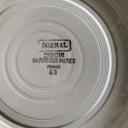 5 plates of Digoin earthenware