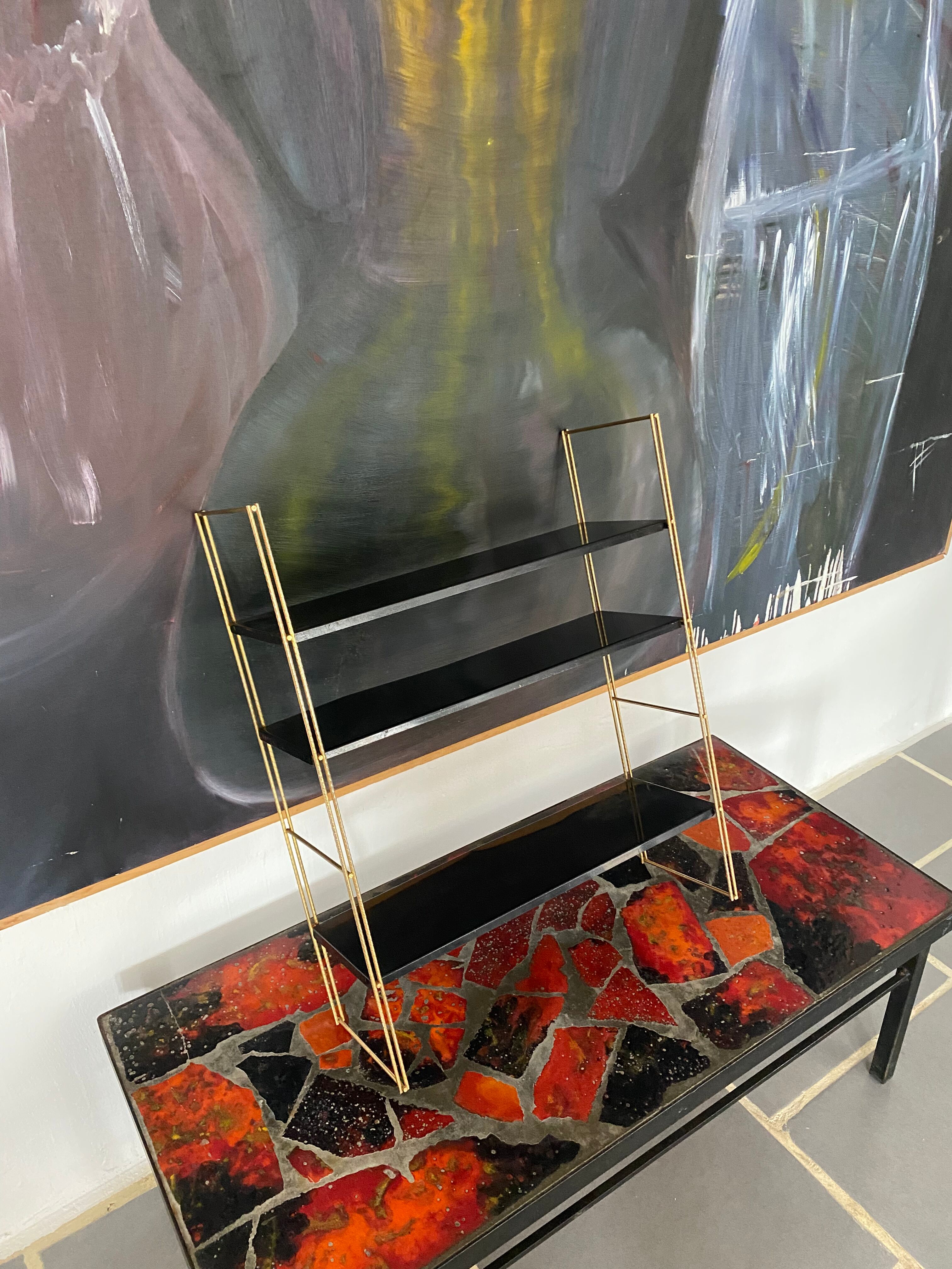 Vintage metal string shelves