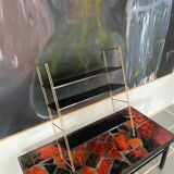 Vintage metal string shelves