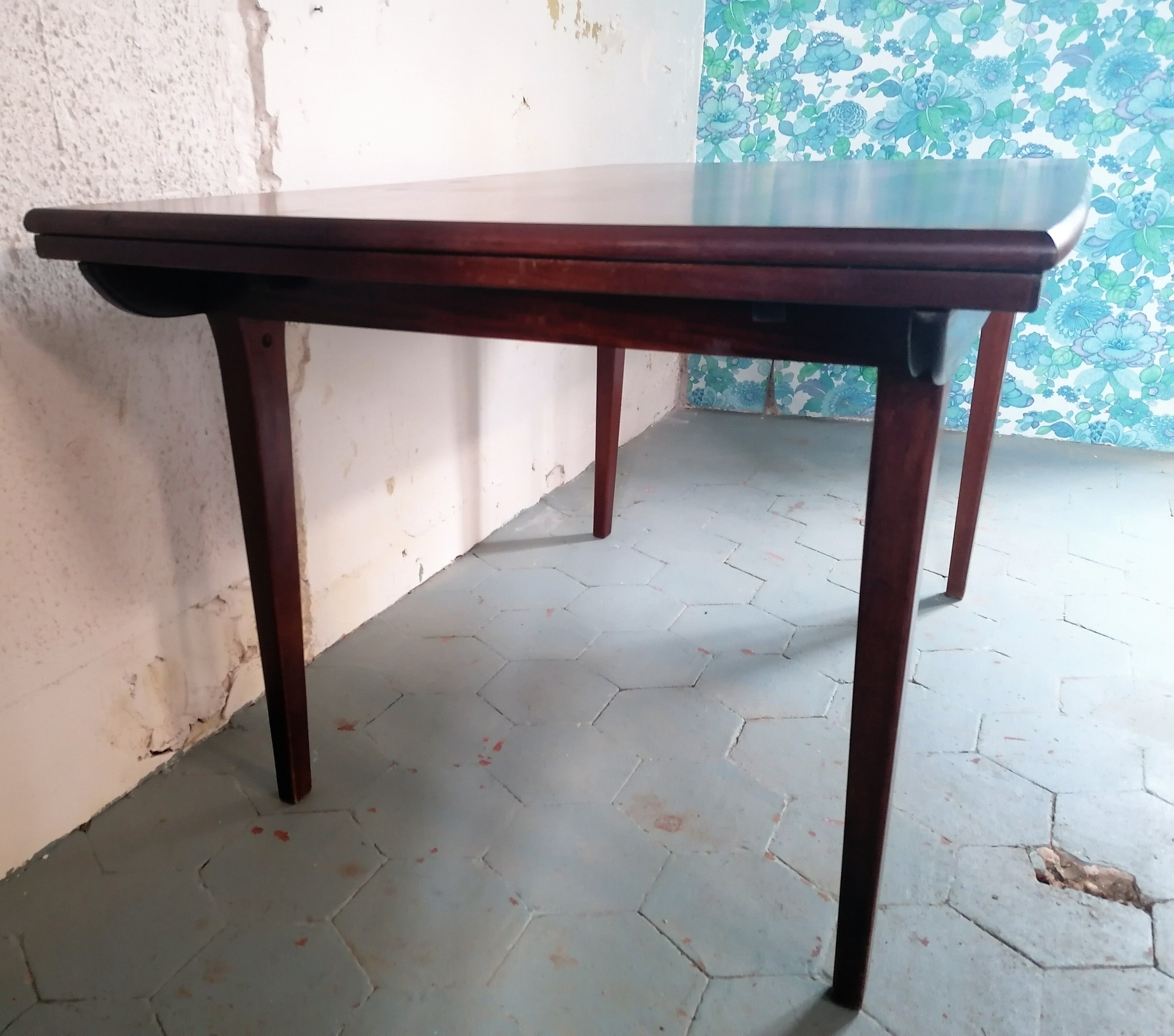 Table teck avec rallonges