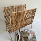 Magazine rack, rattan