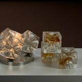 Lampe cubes en verre de stella par poliarte verona desing albino poli " 197