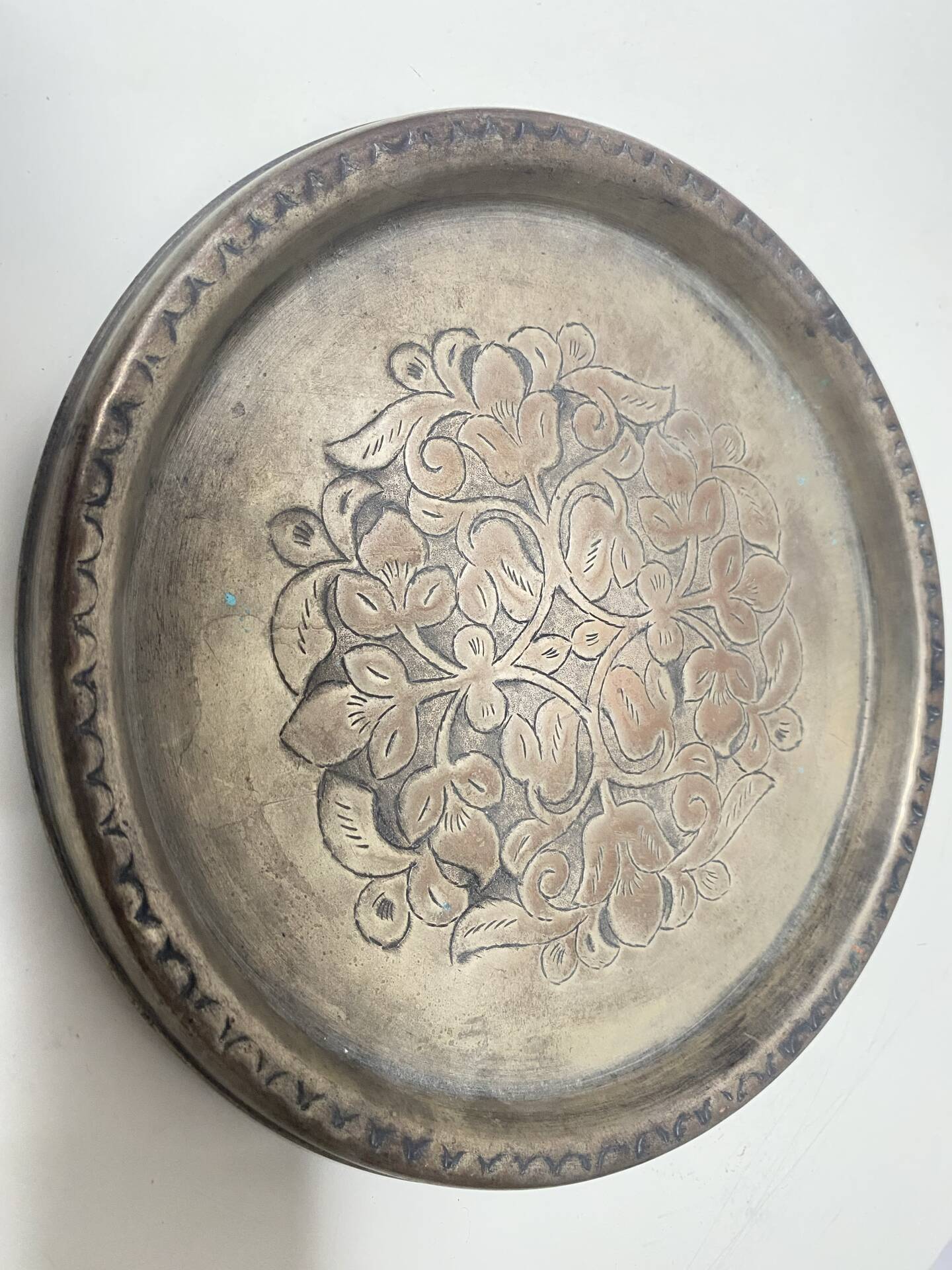 Vintage Zlatar Sarajevo copper silver-plated tray – Yugoslavia – 25 c
