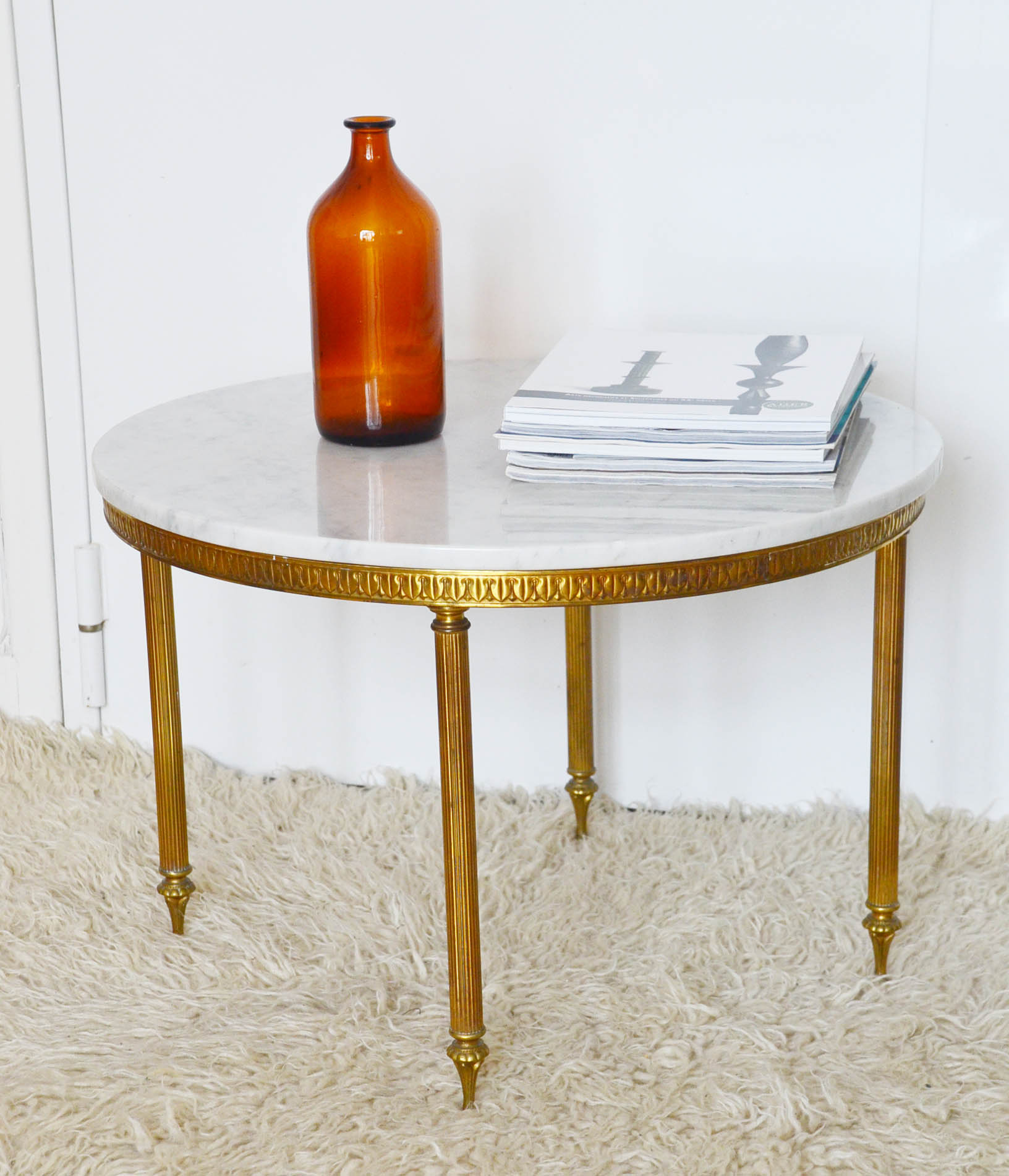 60s marble side table coffee table
