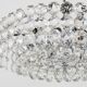 Grand lustre en laiton nickelé Bakalowits avec cristaux en diamant, Autriche, 1950
