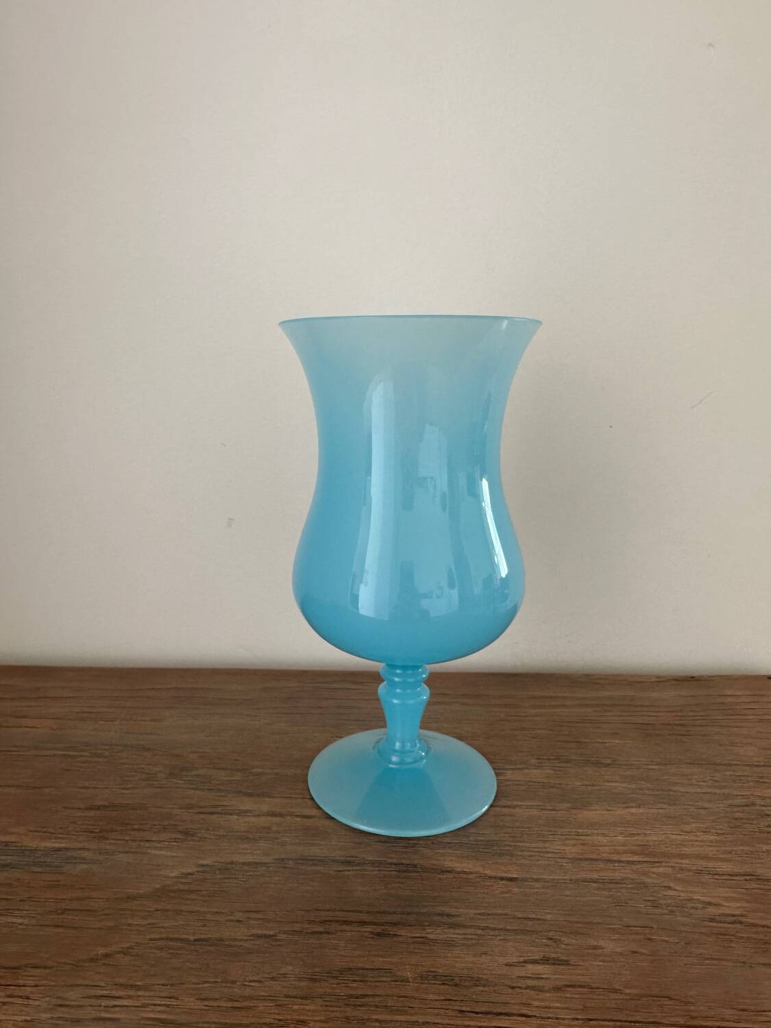 Blue opaline vase
