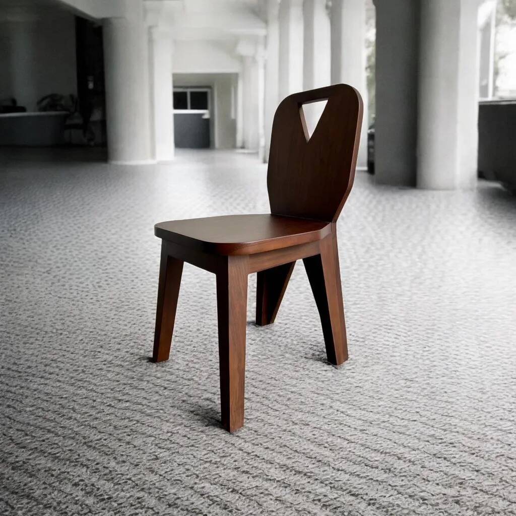 Massive, dark retro brutalist chair (several in stock)