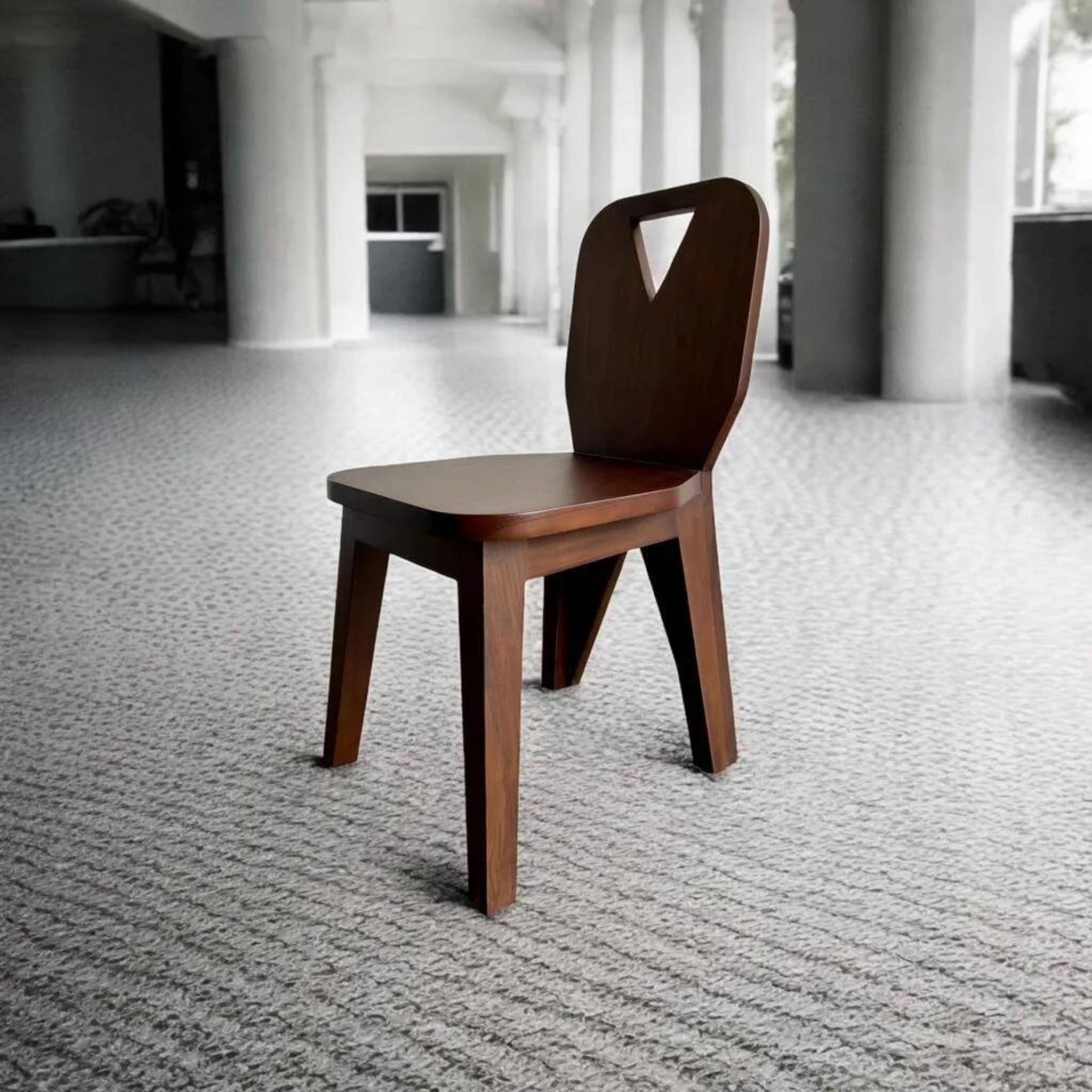 Massive, dark retro brutalist chair (several in stock)