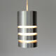 Brushed Aluminum hanging lamp, Germany, 1960s