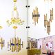 Lustre en chrome milieu du 20ème siècle, Sciolari distribué par Lightolier