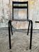 Industrial bistro chair tolix style black metal vintage