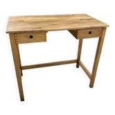 Bureau moderniste vintage 1970 table à 2 tiroirs