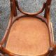 4 curved wooden chairs 1920/1940.