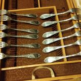 12 silver-plated dessert forks by Félix Frères