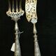 Solid silver fish cutlery pair