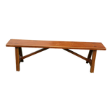 Rustic wooden bench 70's