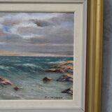 Scandinavian modern painting, 1960s, Oil on panel
