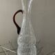 Vintage cracked and amber glass pitcher