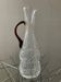 Vintage cracked and amber glass pitcher