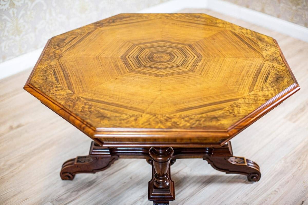 Antique Walnut Center Table, 1890s