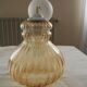 Pear-shaped striped suspension, in smoked glass.