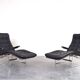 Bauhaus Leather and Chrome Model Fenix Chaise Longue by Sam Larsson for Dux