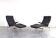 Bauhaus Leather and Chrome Model Fenix Chaise Longue by Sam Larsson for Dux