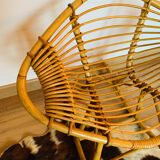 Children's rocking-chair in rattan