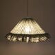 Emilia "small green squares" conical textile suspension with flounce
